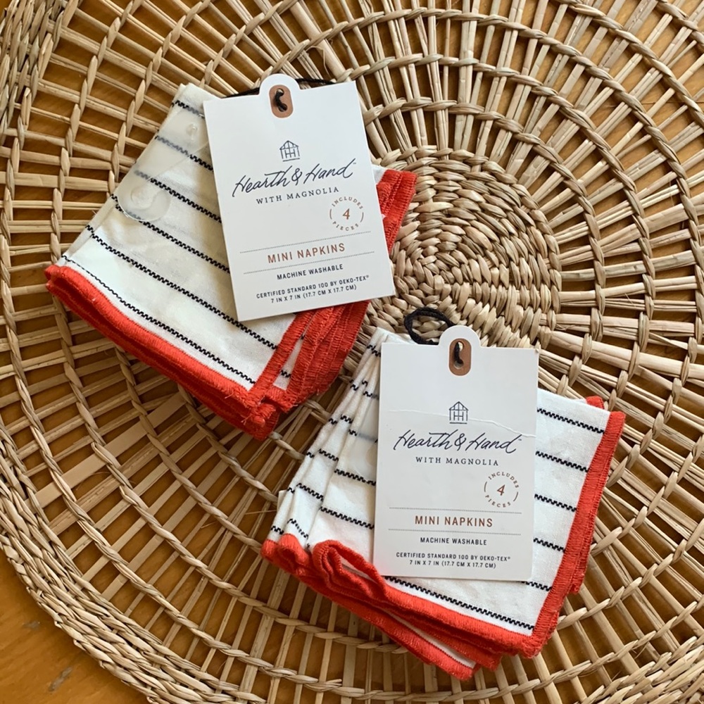 SOLD Set of 2 Hearth and Hand With Magnolia Christmas Napkins - BRAND NEW